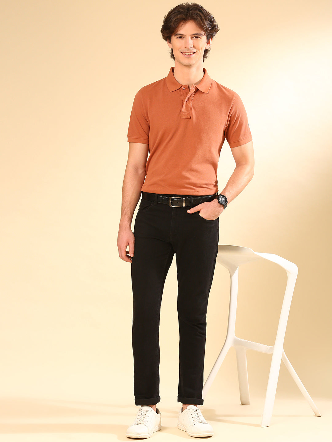 TVS Originals 100% Cotton Overdyed Polo T-Shirt for Men | Heavyweight 240 GSM | Washed Finish for Vintage Look | Classic Fit with Side Slits | Soft Ribbed Collar | Durable, Pre-washed, Premium Feel